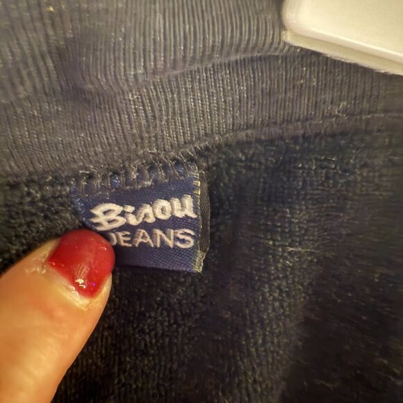 Bisou Jeans Velour Pants Black Size Large - Picture 5 of 5